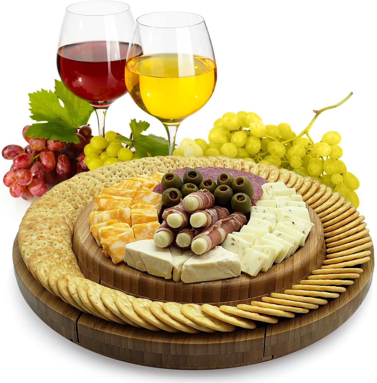 Price:$34.95 Essentials Cheese Charcuterie Board, Natural-Edged Slate Cutting Stone, 3 Cheese Knives and an Acrylic Dome to Keep Your Food Fresh - Perfect Gift: Cheese Plates