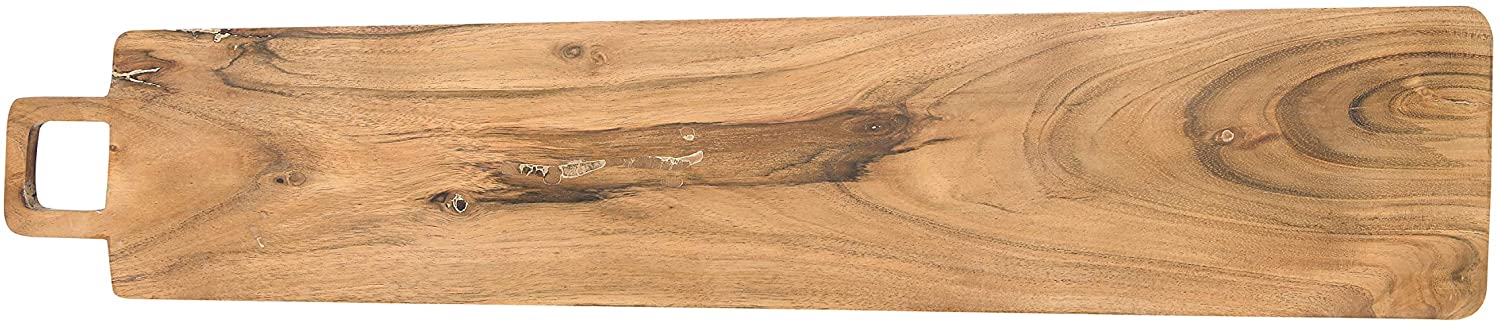 Price:$44.96 Rectangle Acacia Wood Cheese Square Handle Cutting Board, Brown : Home & Kitchen
