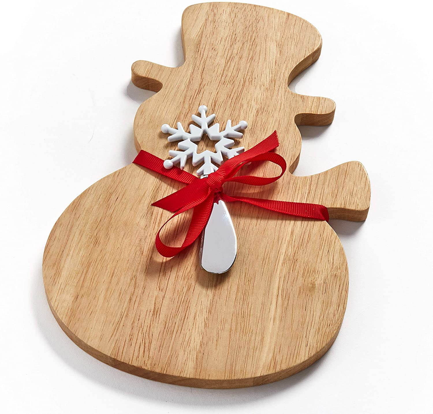 Price:$20.98 Shaped Cheese and Charcuterie Board with Snowflake Spreader: Home & Kitchen