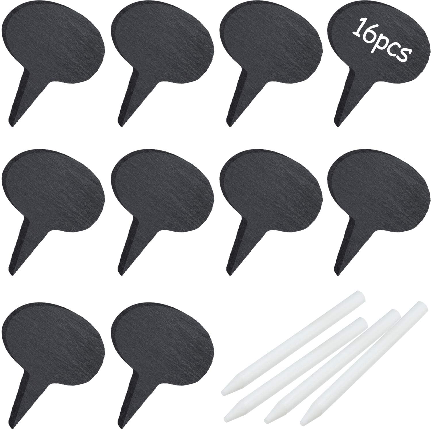 Price:$19.99 Pieces Cheese Markers Set, Include Natural Slate Cheese Labels and Chalk Markers for Parties Dinners (Oval Shape) : Home & Kitchen
