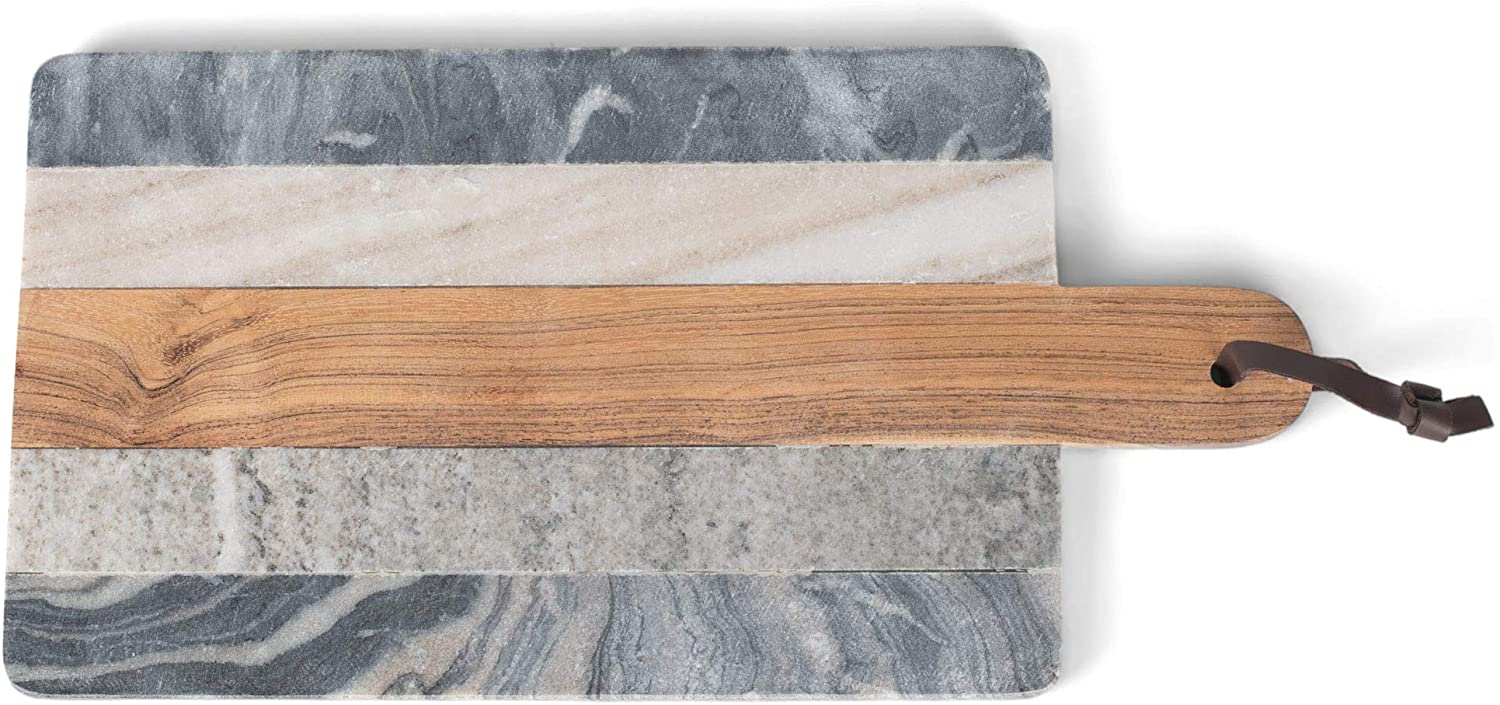 Price:$23.23 & Main Marble and Wood Small, Serving Tray/ Cheese Board : Home & Kitchen