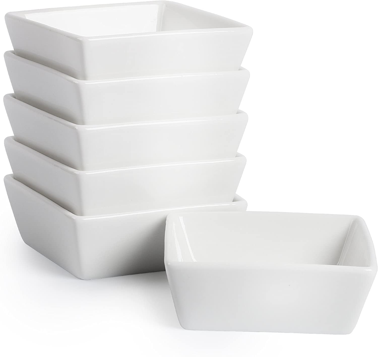 Price:$17.90 Ramekins 4 oz Square, Set of 6 Ramekins for Baking, Creme Brulee Dishes, Souffle Cups, Flan Pan, Sauce Cups, Custard Cups, Pudding Cups, Desert Bowls, Dipping Bowls, Baking Bowls, Small Ramekins: Home & Kitchen