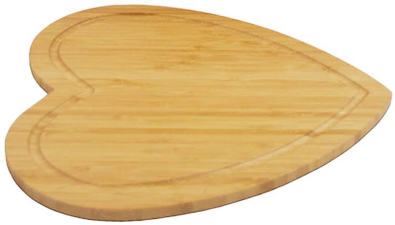Price:$21.03 Heart-Shaped Bamboo Cutting Board - Cheese Board Salad Plate Dinner Plate Cake Plate - Miniature Cutting Board - Brown: Home & Kitchen