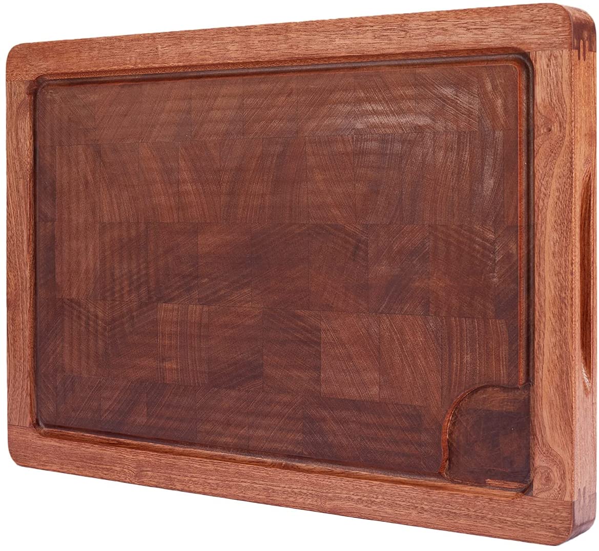 Price:$77.99 Wood Cutting Board - Ebony Cutting Board with Juice Groove and Handle Hole for Meat(butcher Block) Vegetable and Cheese 17.7x11.8x1.25 Inch : Everything Else