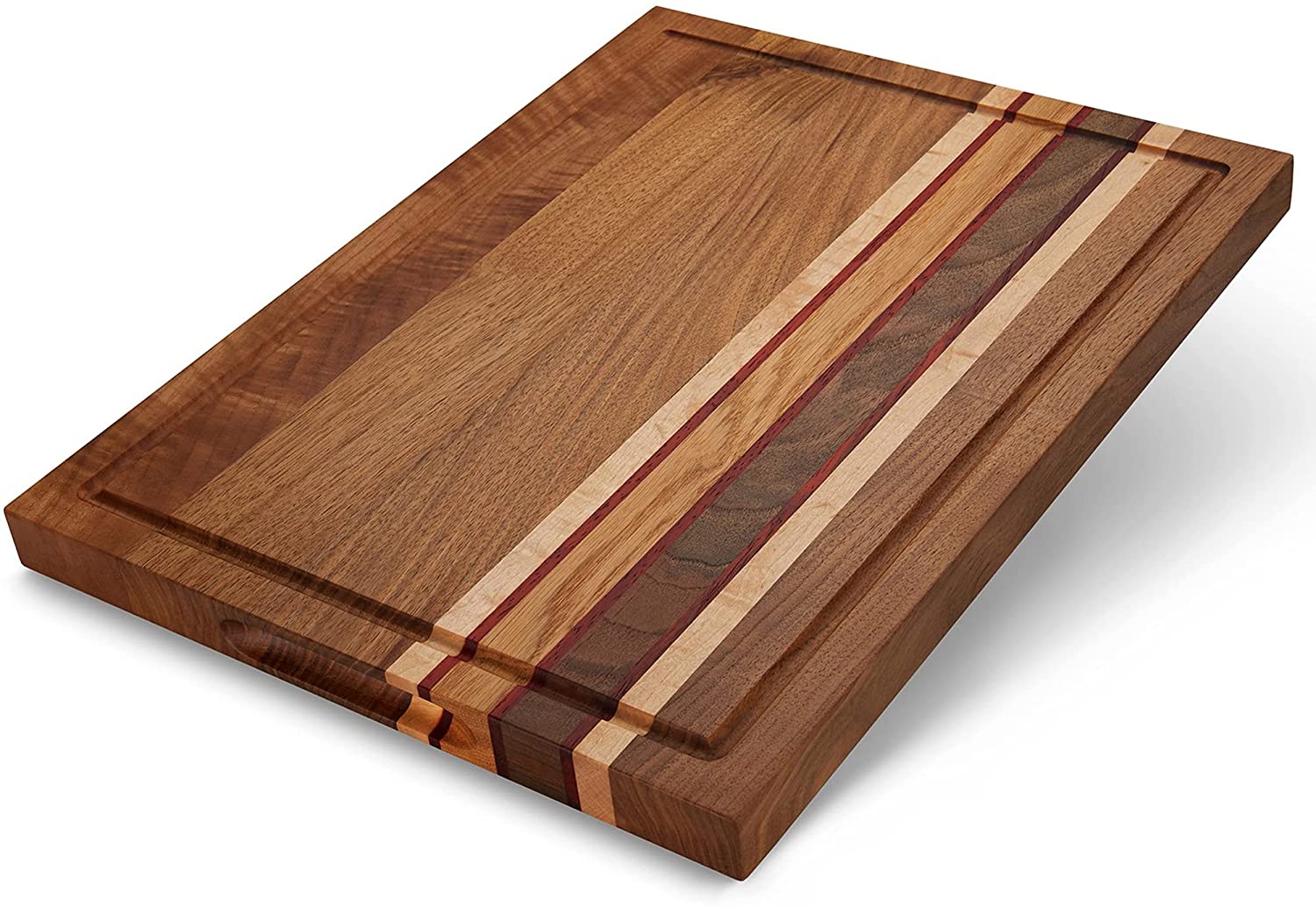 Price:$79.99 Large Walnut Cutting Board with Juice Grove, Chopping Board, Knife Friendly, Reversible, Cheese Charcuterie Board, Gift Box Included, The Asine (18x14x1.2 inch): Home & Kitchen