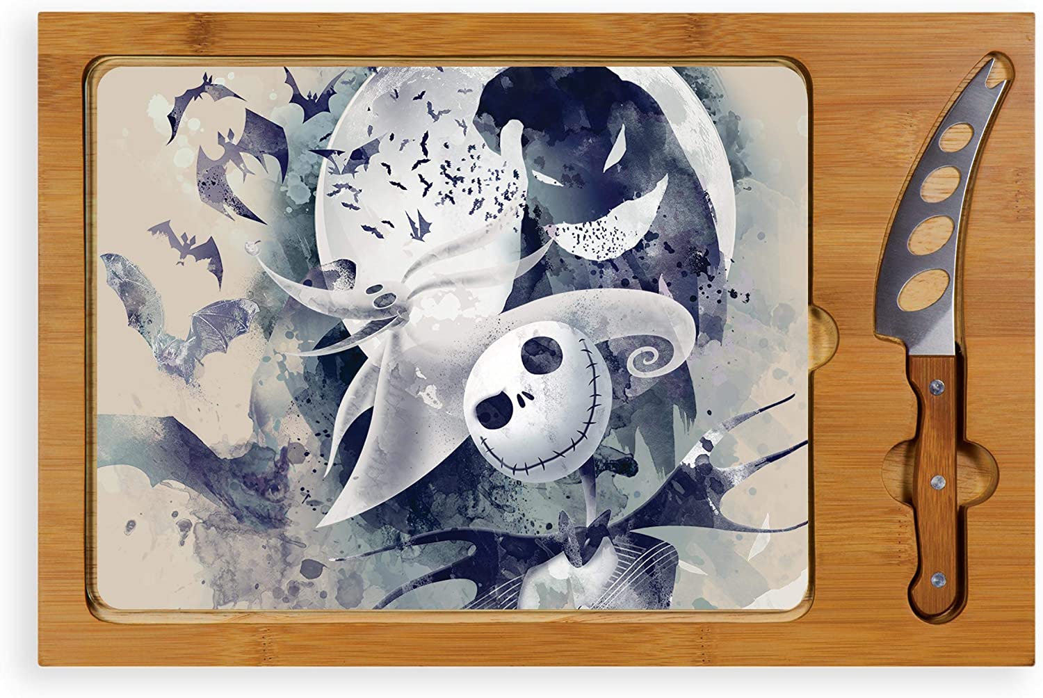 Price:$59.95 TIME Icon Glass Top Serving Tray and Knife Set Cutting Board, 15.4 by 10 inches: Home & Kitchen