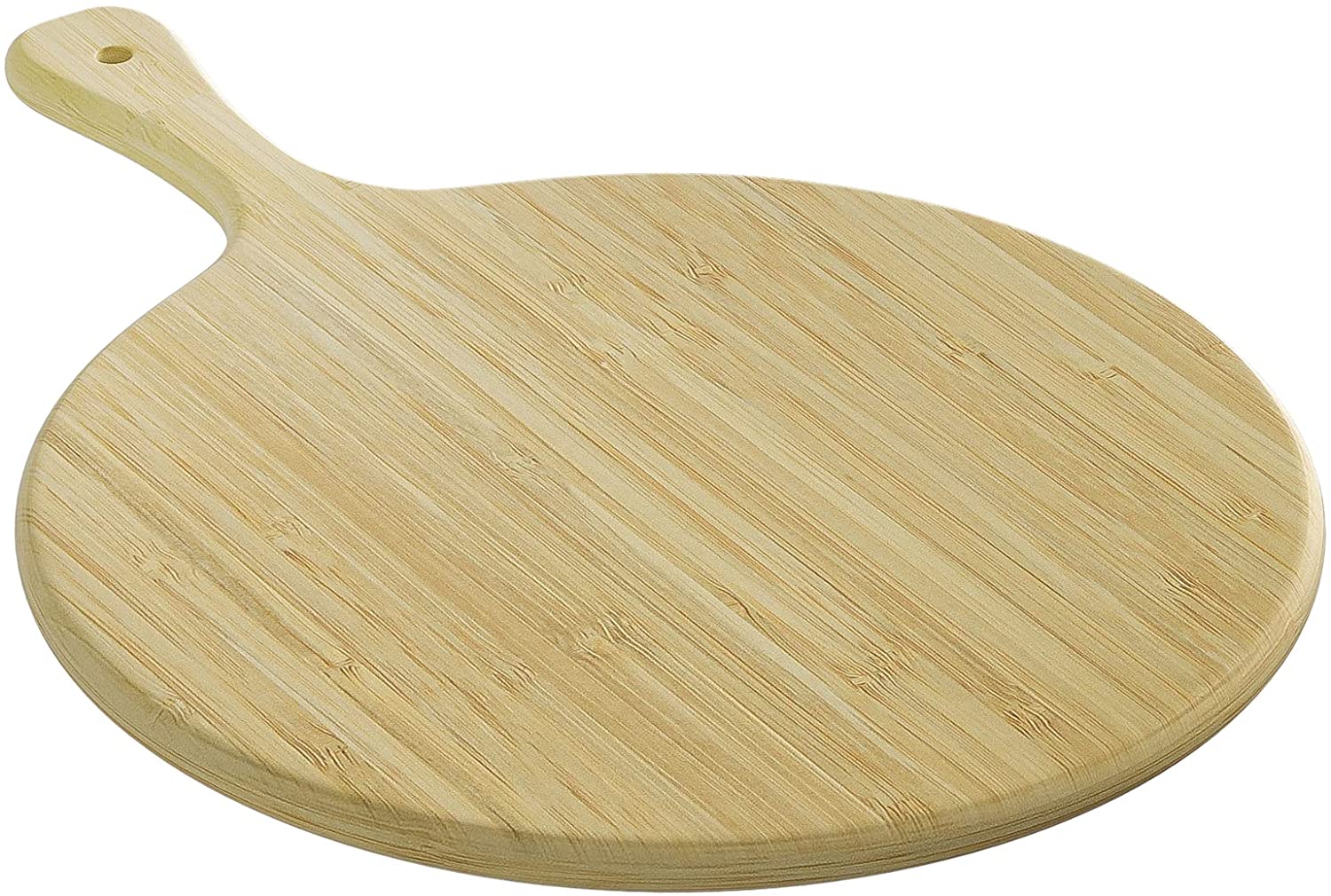 Price:$14.99 Bamboo Pizza Peel (16"x12")–Bamboo Wood Round Pizza Paddle & Cutting Serving Board for Home Baking, Cheese, Fruits, Vegetables, Bread, Charcuterie - Farmhouse Wall Decor: Home & Kitchen