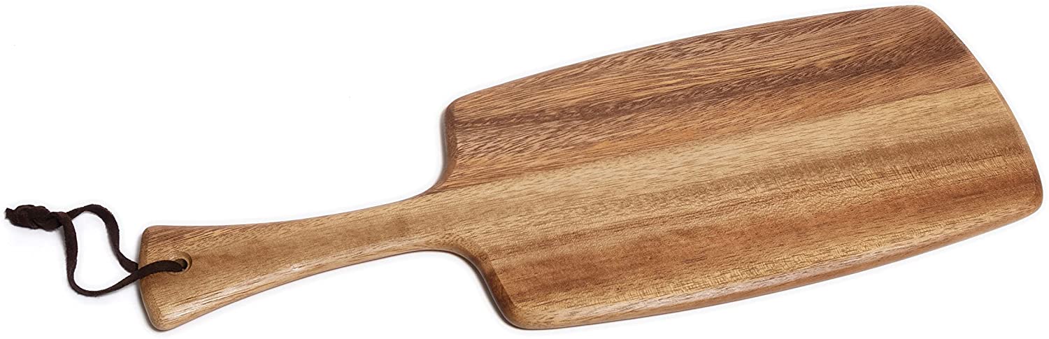 Price:$19.99 : Lipper International Acacia Charcuterie Paddle Board for Hors D’oeuvres, Cheeses, Meats or Snacks, Small, 16" : Home & Kitchen