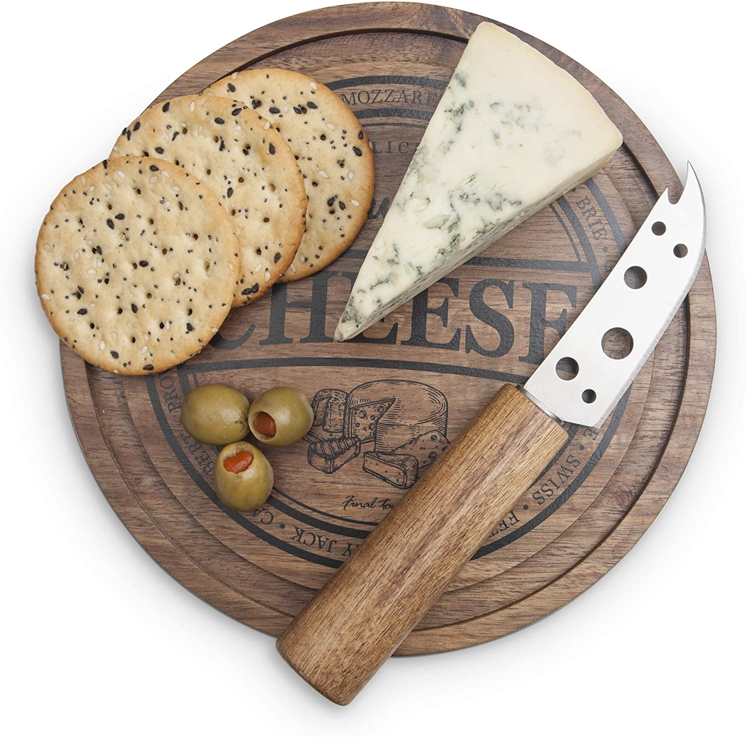Price:$24.99 Touch 2pc Cheese Board & Knife Set, Book Style Packaging (CE40102): Home & Kitchen
