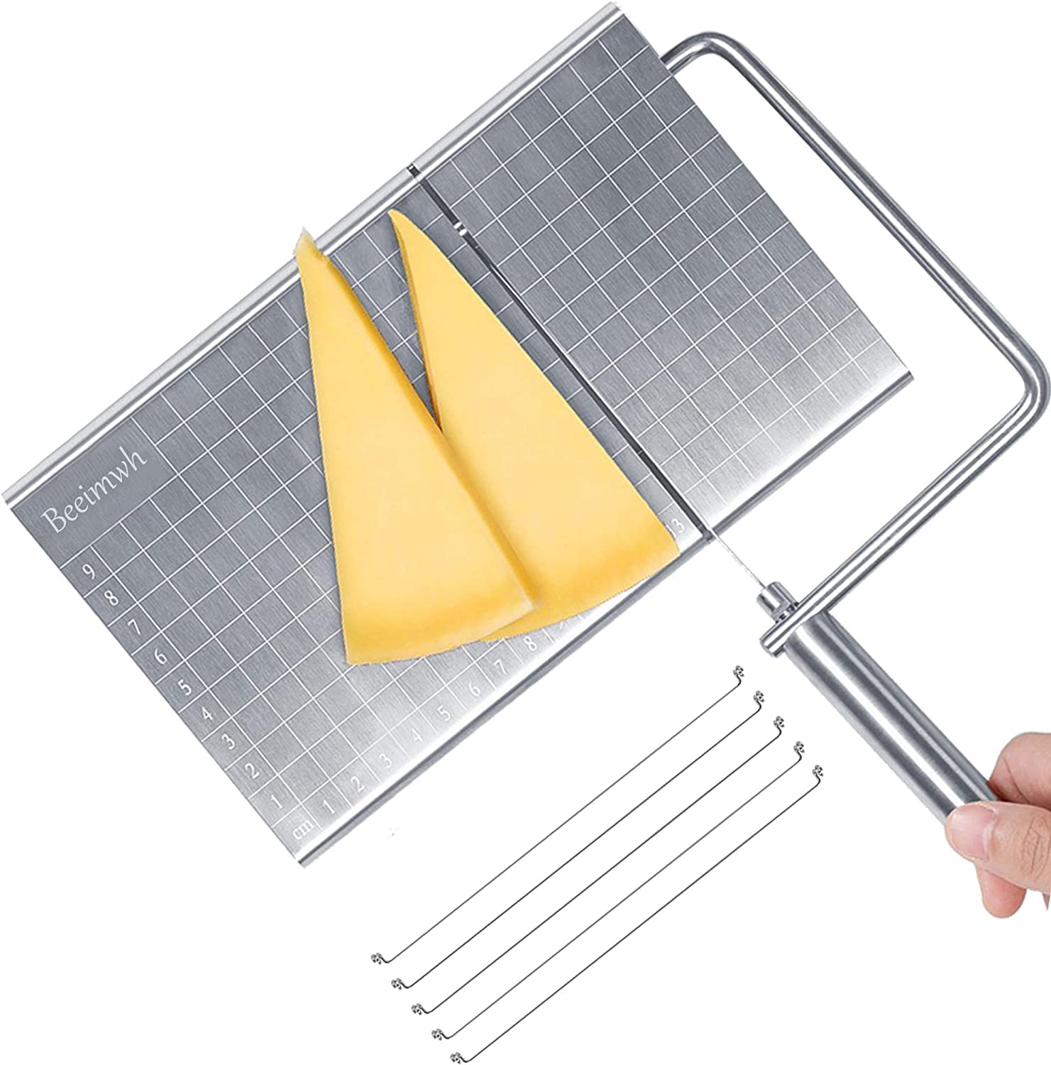 Price:$19.99 Slicer Wire,Stainless Steel Cutter with Accurate Size Scale,Wire Slicer for Butter Equipped with 5 Replaceable Slicer Wires: Home & Kitchen