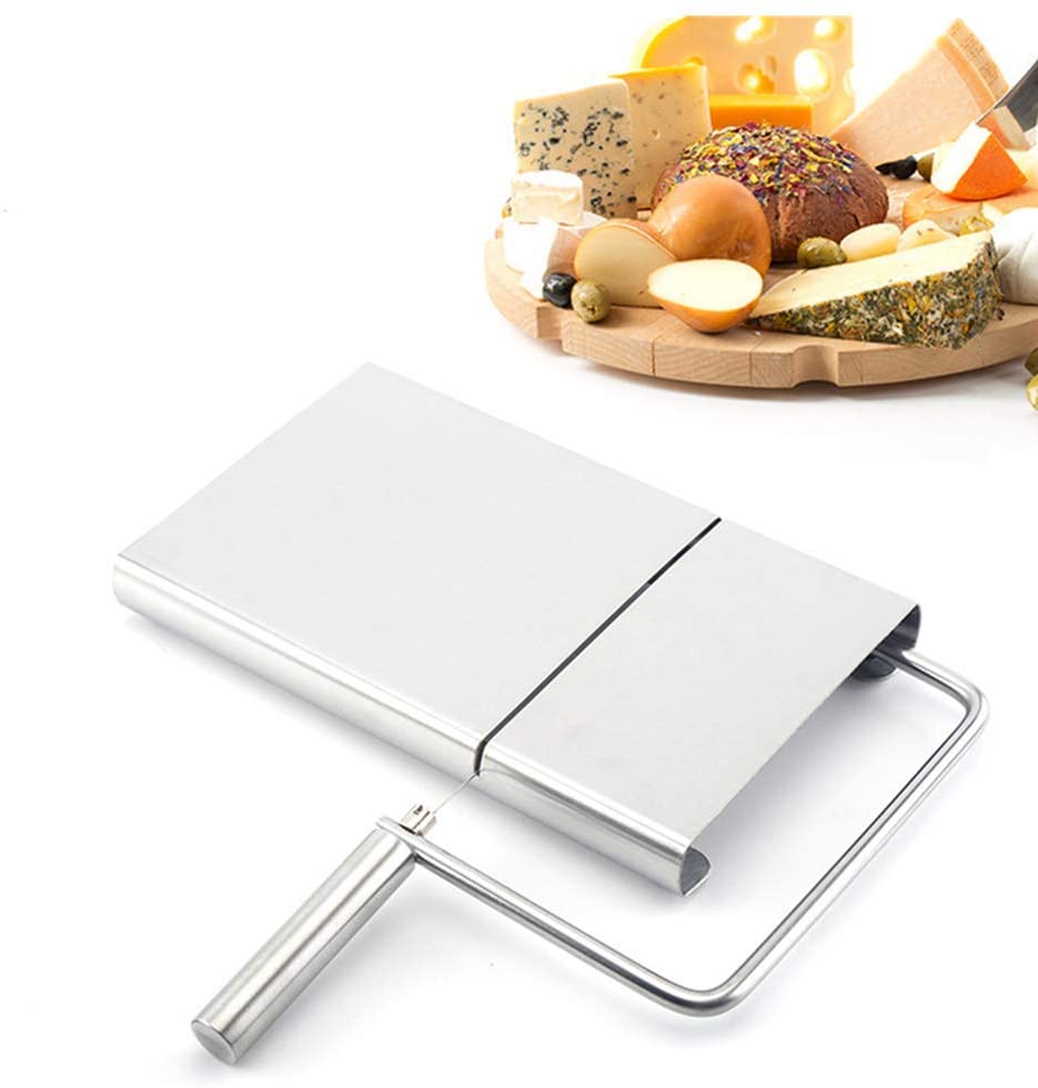 Price:$11.51 Slicer Stainless Steel Wire Butter Cutter Kitchen Butter Food Slicer With 5 Replacement Wires Inside, Stainless Steel Slicer With Durable Cutting Board: Home & Kitchen