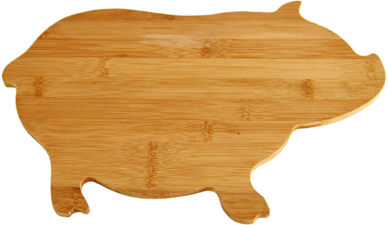 Price:$10.00 Pig-Shaped Bamboo Reversible Cutting Board and Serving Tray, Cheese Board, Kitchen Tray, or Fruit Platter-Natural Color-15 5/8" x 9 1/2" x 5/8": Home & Kitchen