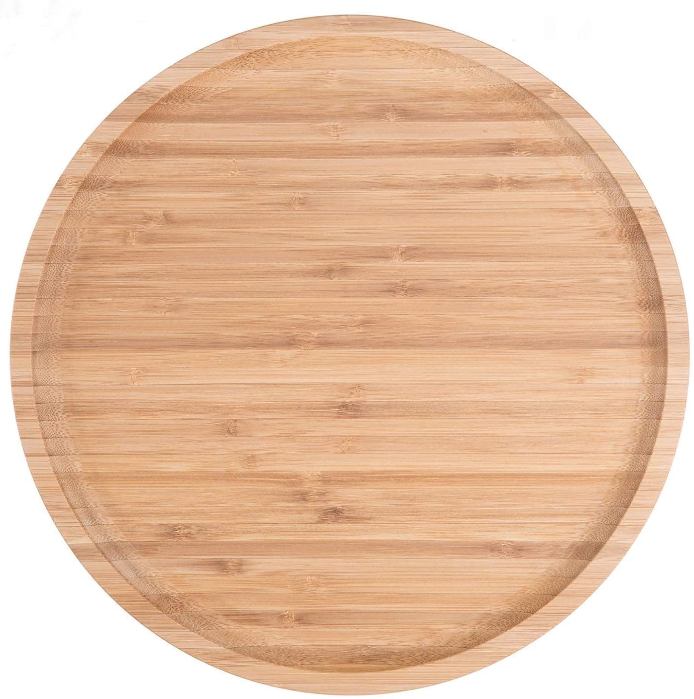 Price:$24.80 Bamboo Round Plates ,12 Inches Cheese Plates Coffee Tea Serving Tray Fruit platters Party Dinner Plates Sour Candy Tray : Home & Kitchen