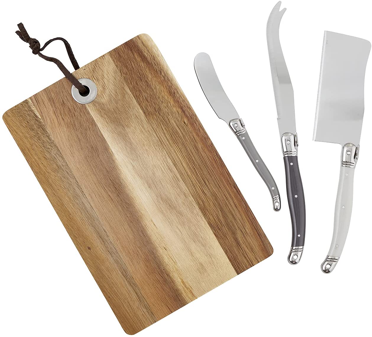 Price:$27.99 Barbara Table Sugar Cheese Board and Knives Gift Set, 4-Piece, Acacia Wood: Home & Kitchen