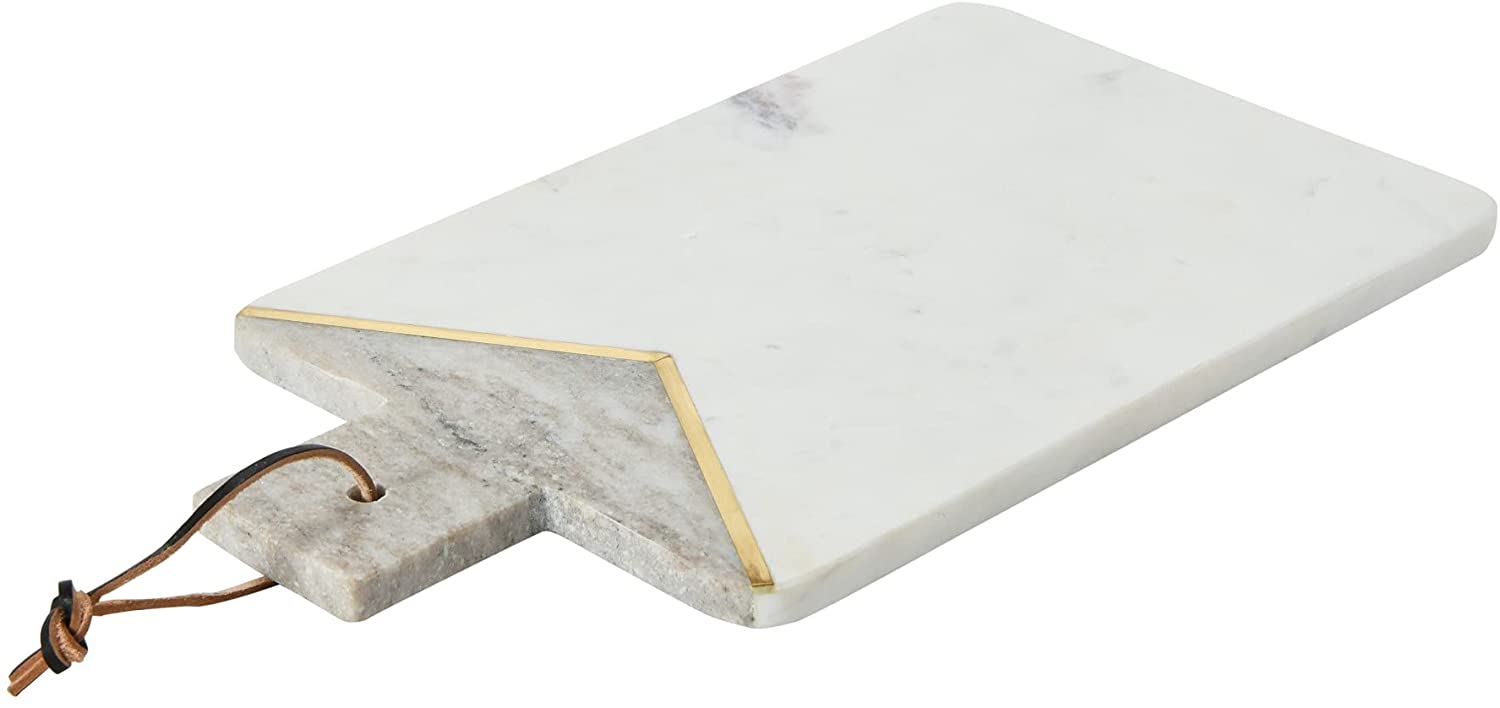 Price:$37.91 : Main + Mesa Modern Boho Marble Cutting Board with Brass Inlay for Cheese Boards or Charcuterie Serving Trays for the Kitchen,White and Gray,Medium,EC0683 : Home & Kitchen