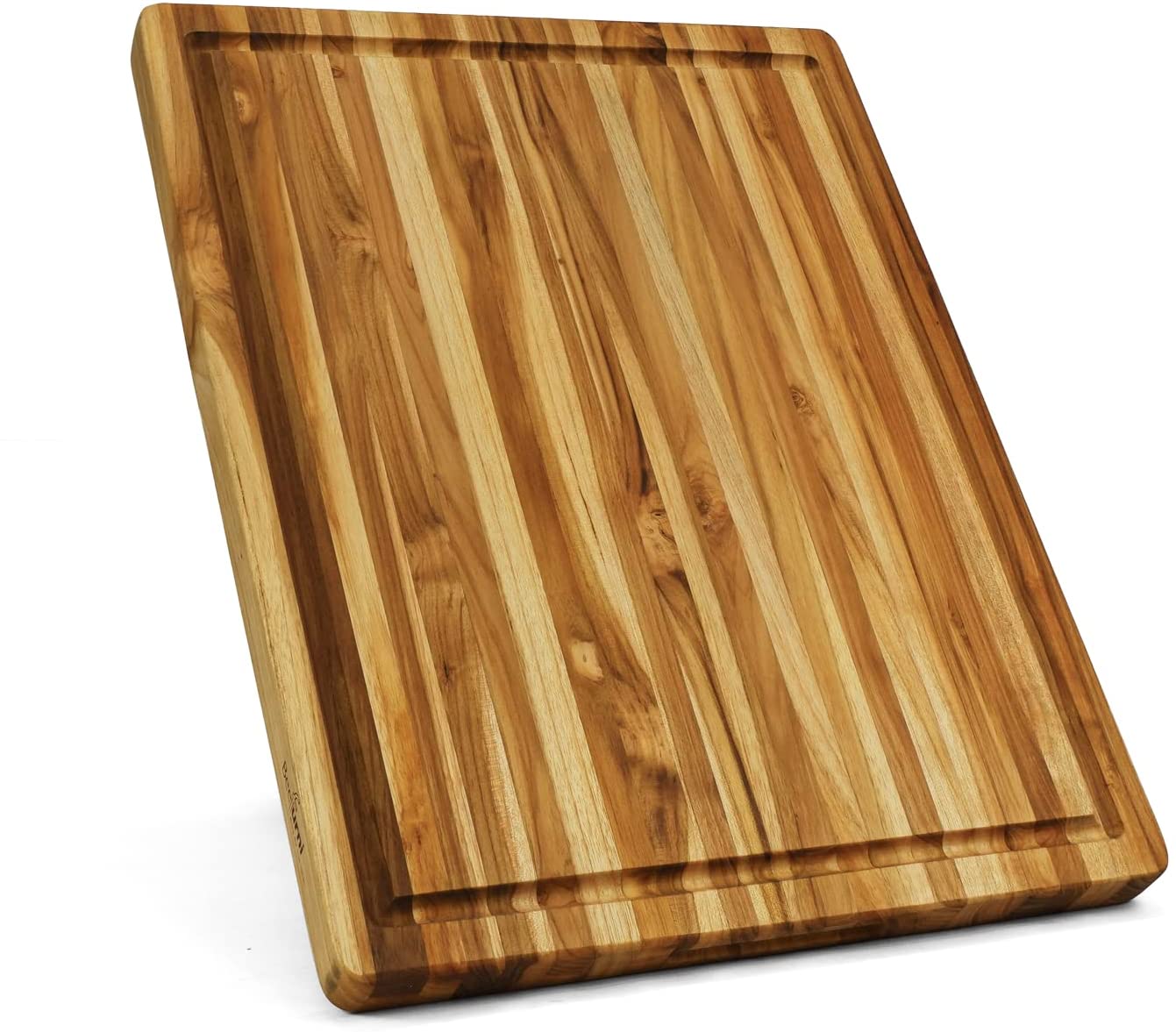 Price:$65.99 Rectangular Real Teak Wood Durable Hard Wooden Cutting Chopping Juice Groove Board Kitchen Accessories Cheese Charcuterie Dinner Serving Tray Cold Cut Platter Butcher Thick Block, Medium: Home & Kitchen