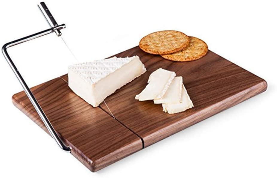 Price:$20.99 Cheese Slicer, Walnut Wood Cheese Cutter with Durable Wire Cutting Board, Cheese Butter Dessert Food Slicer with 1 Replaceable Wires - Handmade Craft Kitchen Cooking Serving Baking Tool : Arts, Crafts & Sewing