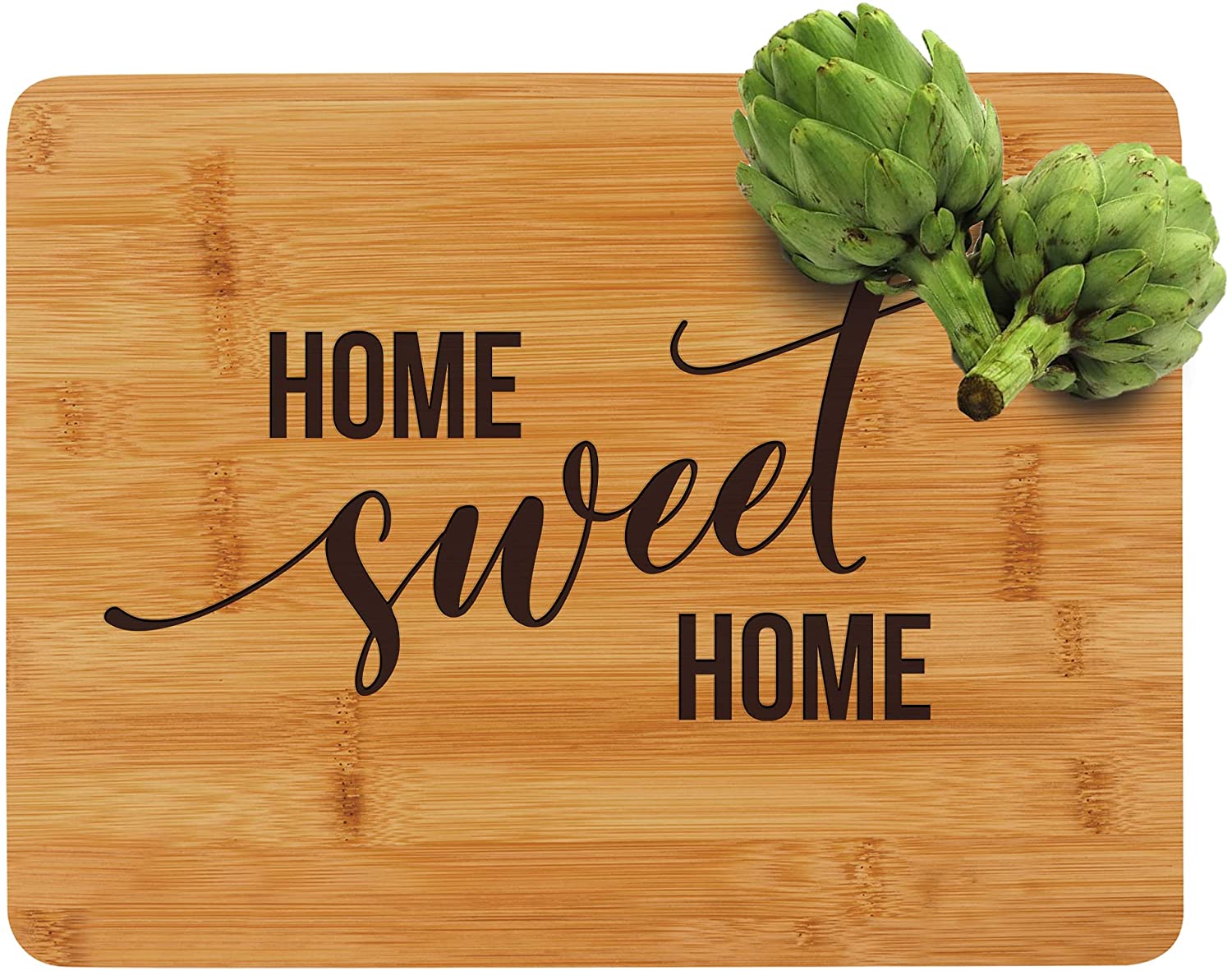 Price:$33.95 Bamboo Cutting Board - Home Sweet Home: a Gift for Housewarming or as a Closing Gift from a Realtor, 8" by 12" Bamboo Cheese Board: Home & Kitchen