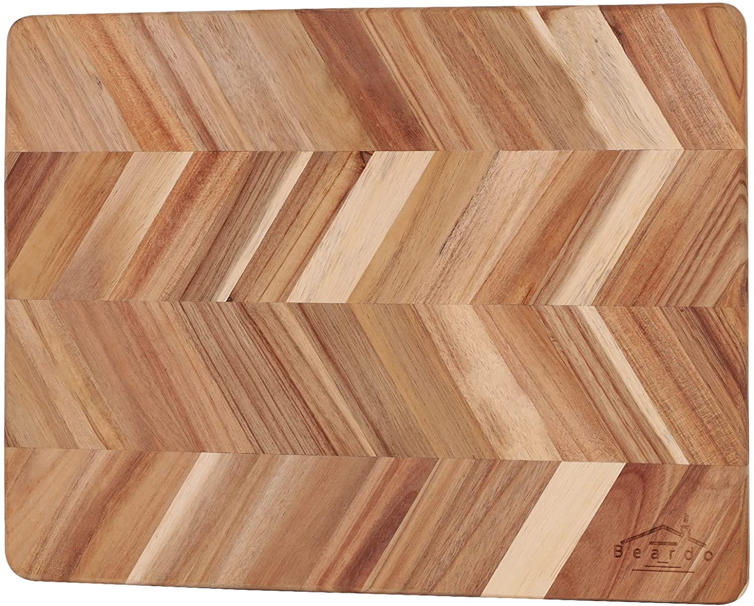 Price:$20.99 Wood Cutting Board for Kitchen, Large Wooden Chopping Board for Meat, Cheese Vegetable &Fruits Reversible 14.2x 11in: Home & Kitchen