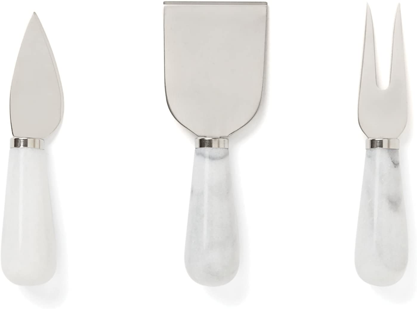 Price:$24.96 Run Premium 3-Piece White Marble Cheese Knife Set, 1.5 x 4.25 x 6.75 inches: Home & Kitchen