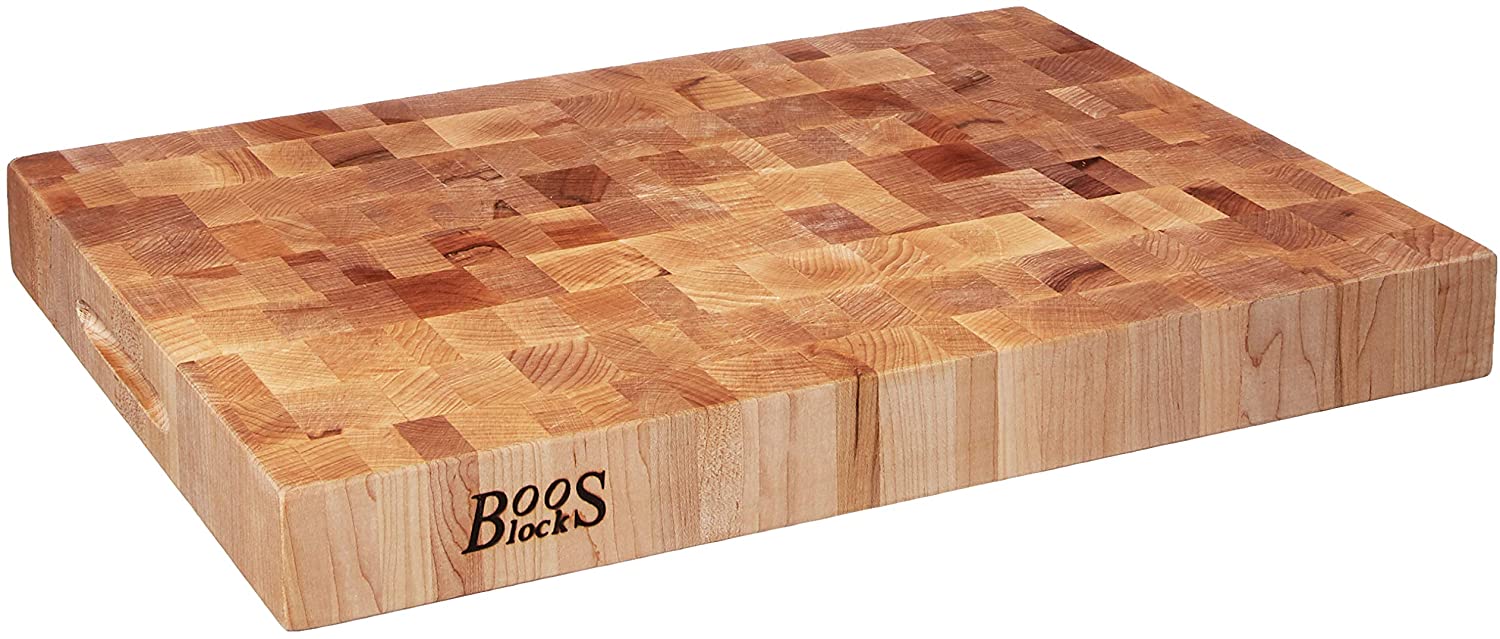 Price:$255.95 Boos Maple Classic Reversible Wood End Grain Chopping Block, 20"x 15" x 2.25: Cutting Boards: Home & Kitchen