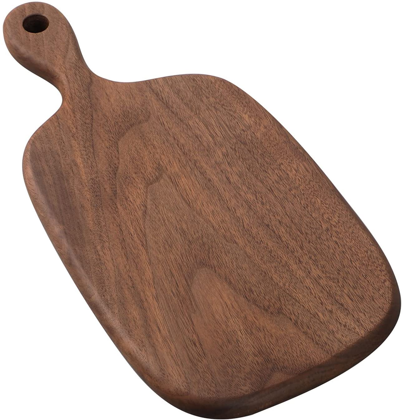 Price:$35.98 Wood Small Cutting Board with Handle, Walnut Wooden Chopping Boards for Bread, Vegetables & Fruits, Dinner Cheese Board with Hole(15.2x7.3 Inches): Home & Kitchen