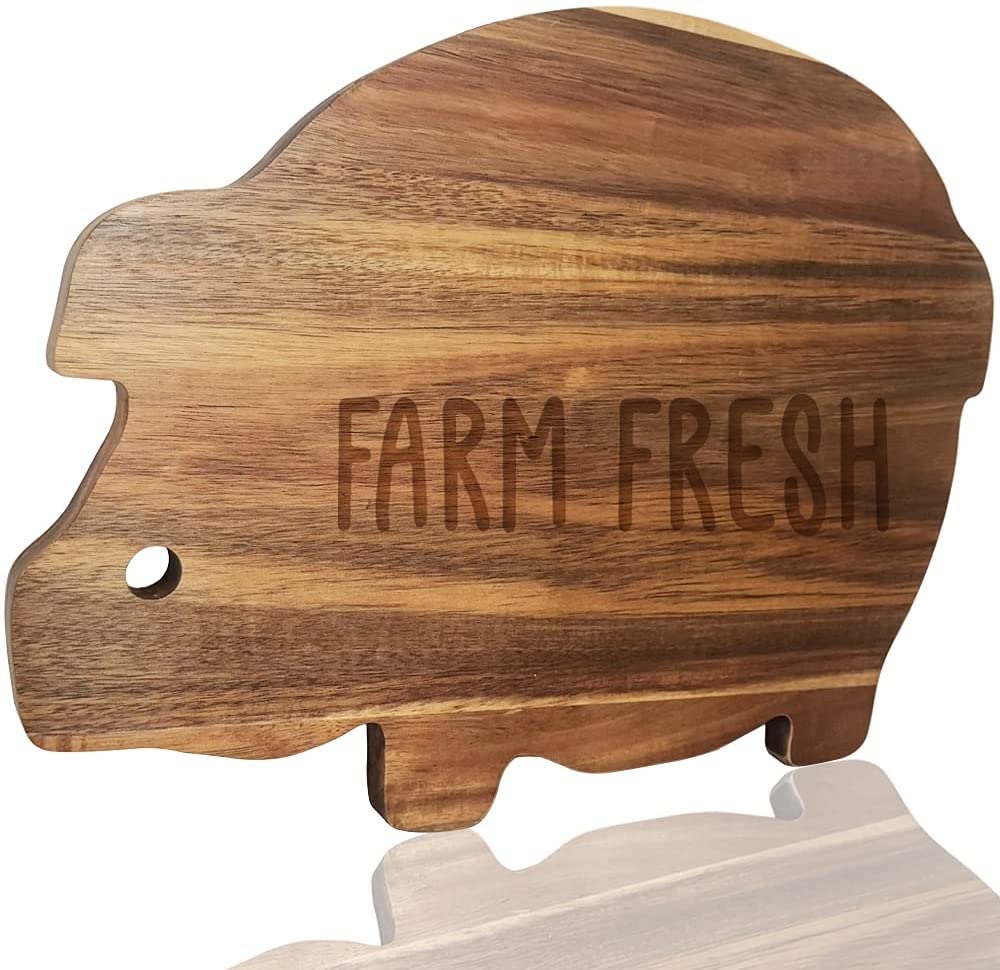 Price:$28.99 Fresh Funny Pig Acacia Wood Cutting Board, Funny Farmhouse Gift, Large Multipurpose Sustainable Acacia Wood Cutting Board for Meat and Vegetable, Cheese: Home & Kitchen