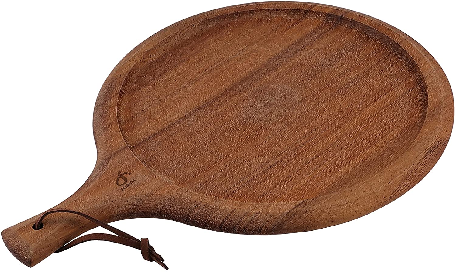 Price:$32.99 Acacia Round Pizza Peel, Round Charcuterie Board with Handle, Cheese Paddle Board for Pizza, Bread, Sandwich, Appetizers, Serving Board and Wood Cutting Board for Meat, Vegetables, Fruit: Home & Kitchen