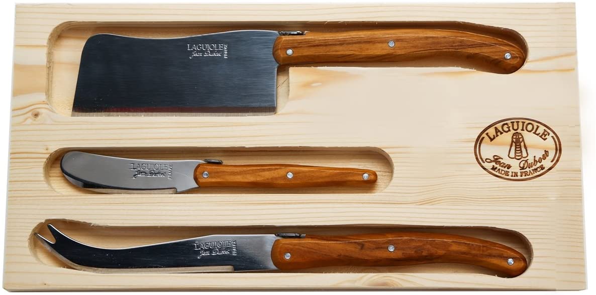 Price:$65.15 Dubost 3 Piece Rustic Range Cheese Set, Olive Wood: Home & Kitchen