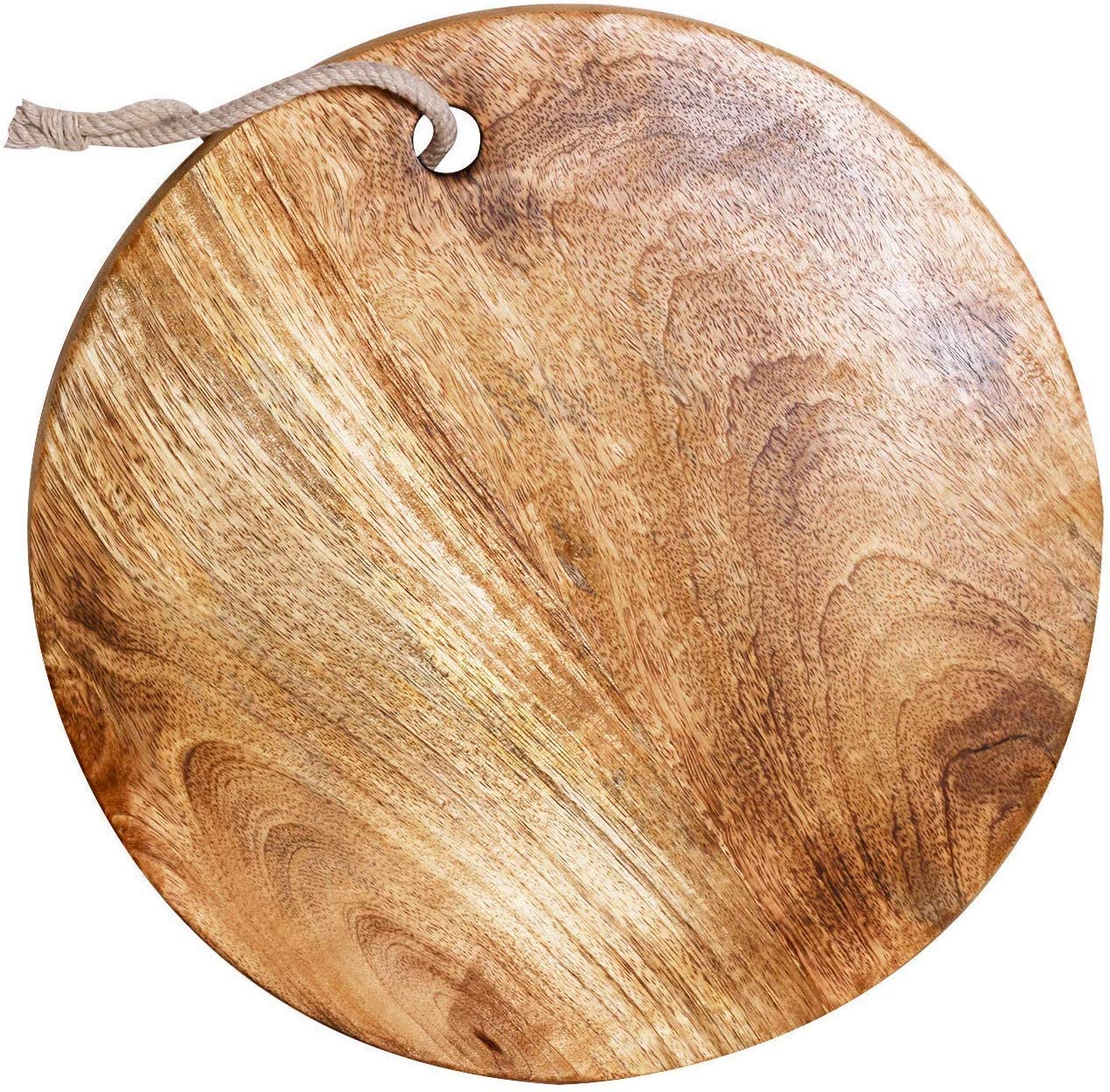 Price:$23.99 Day Gift Ideas Wooden Handmade Round Chopping Board Cutting Serving Board For Home Kitchen - 13 Inches Dia: Home & Kitchen