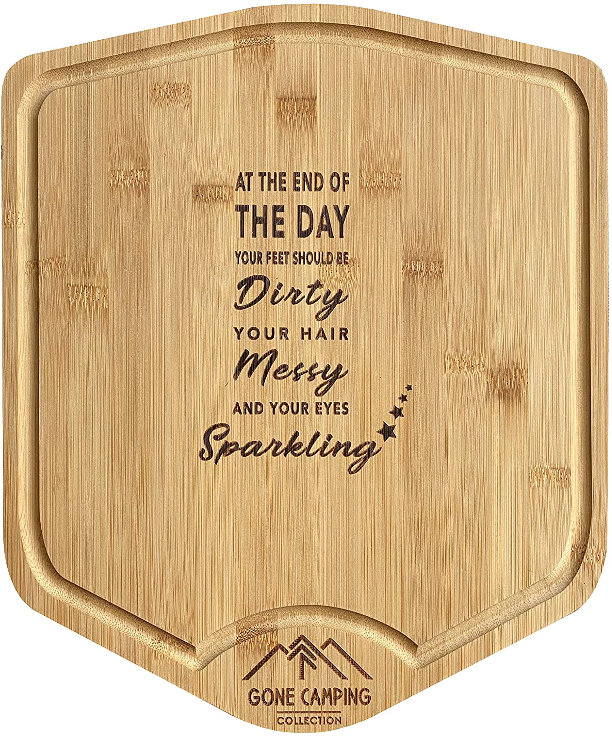 Price:$19.95 Camping Bamboo Cutting Board (Sparkling): Home & Kitchen