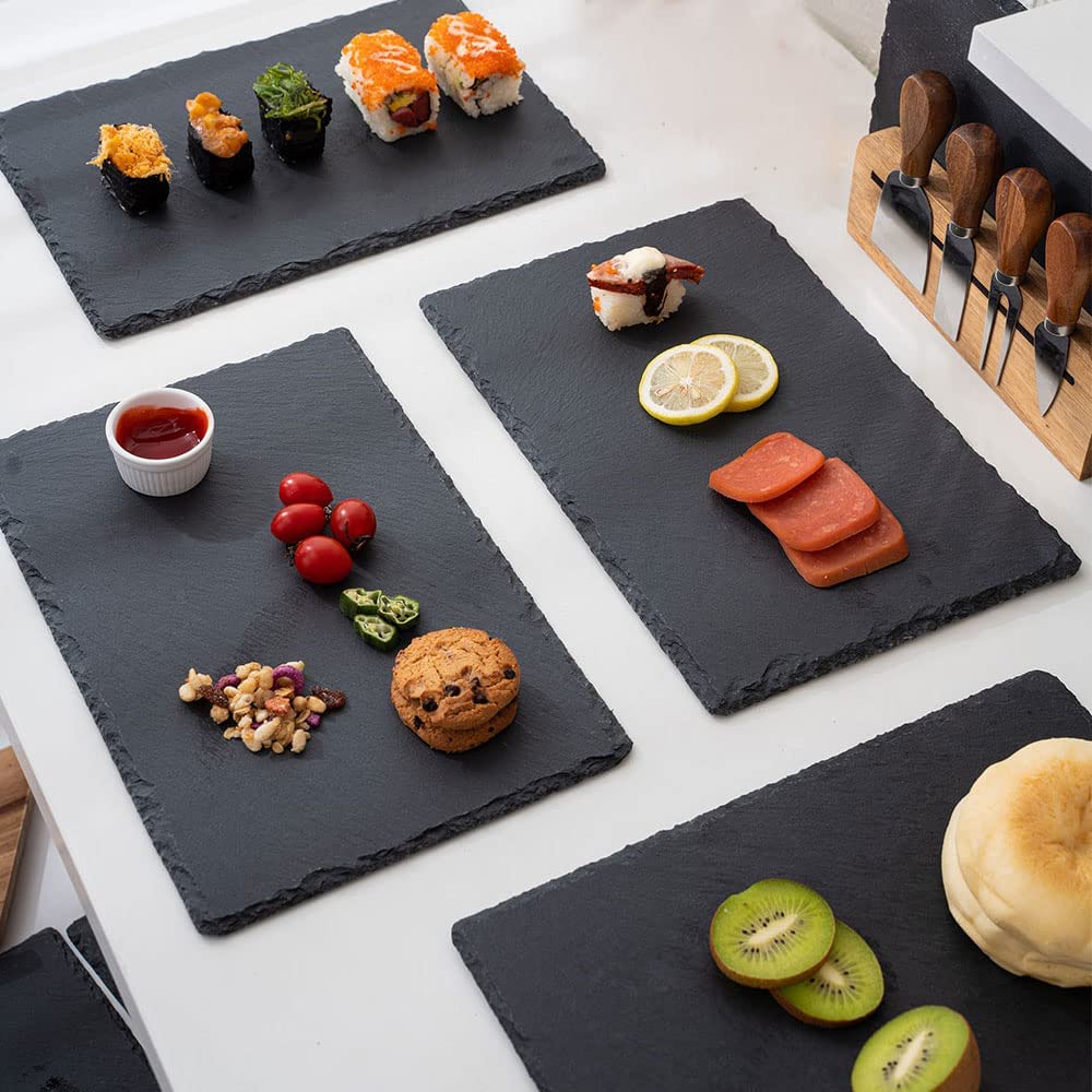 Price:$30.49 Pieces Large Slate Cheese Boards Slate Board 12x8in, Slate Cheese Tray Serving Tray Serving Stone Tray Slate Platter : Grocery & Gourmet Food