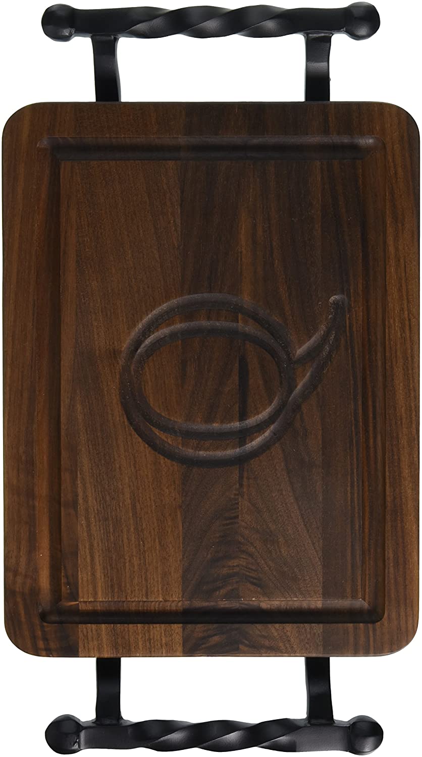 Price:$44.88 Boards W200-STWB-Q Thick Bar/Cheese Board with Twisted Ball Handle, 9-Inch by 12-Inch by 3/4-Inch, Monogrammed"Q", Walnut: Bar Cutting Boards: Home & Kitchen