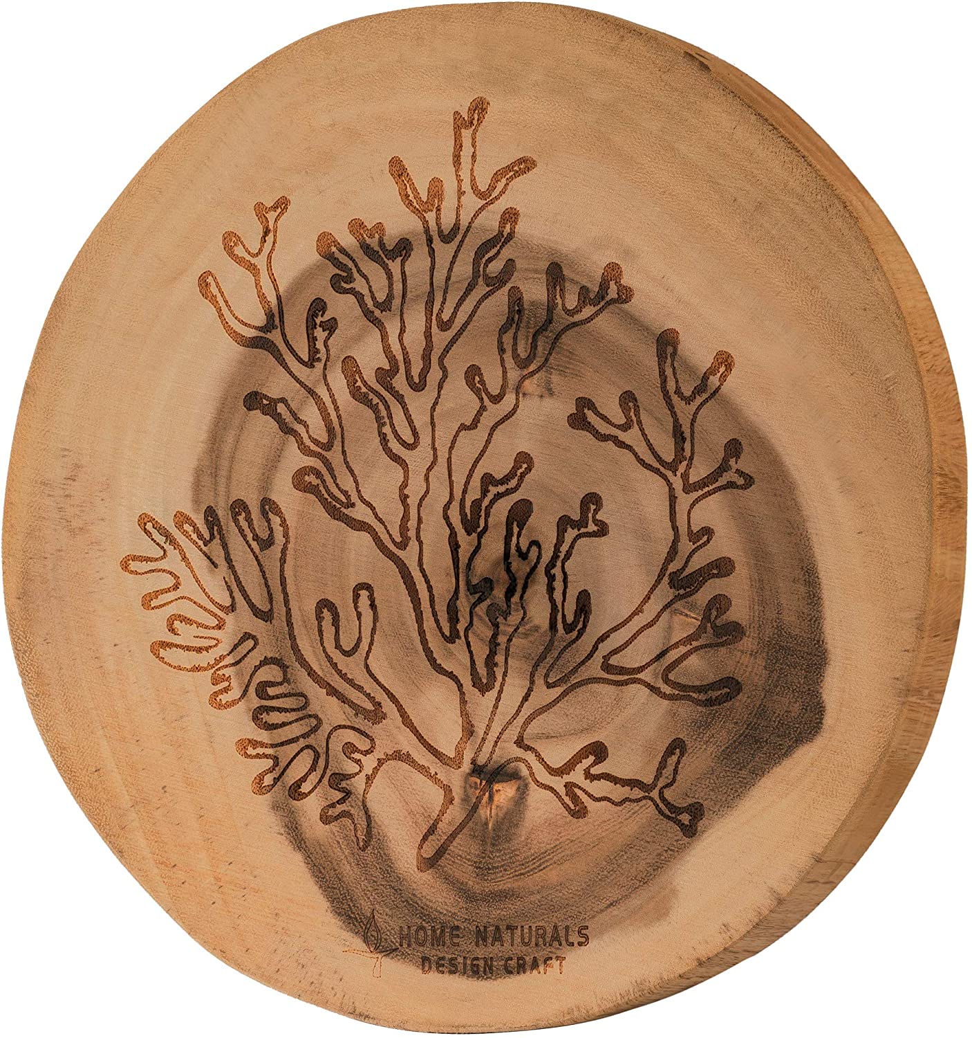 Price:$13.99 Naturals Hand Craft Cutting Board with Coral Carving, Thailand Sustainable Acacia Wood Chopping Board for Meat, Cheese & Vegetables | Food Prep & Serving Tray 12.4" x 12.4": & Kitchen