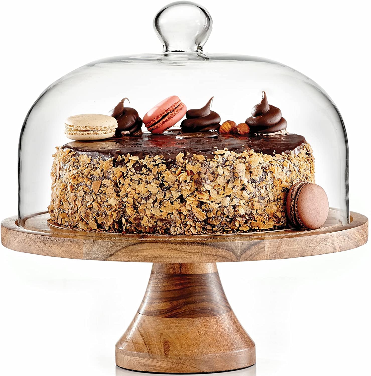 Price:$59.95 Art 4-in-1 Cake Stand with Dome, Cheese Board, Covered Platter, and Serving Tray for Pastries, Pies, Appetizers, and Holiday Treats, Decorative Kitchen Server and Display : Home & Kitchen