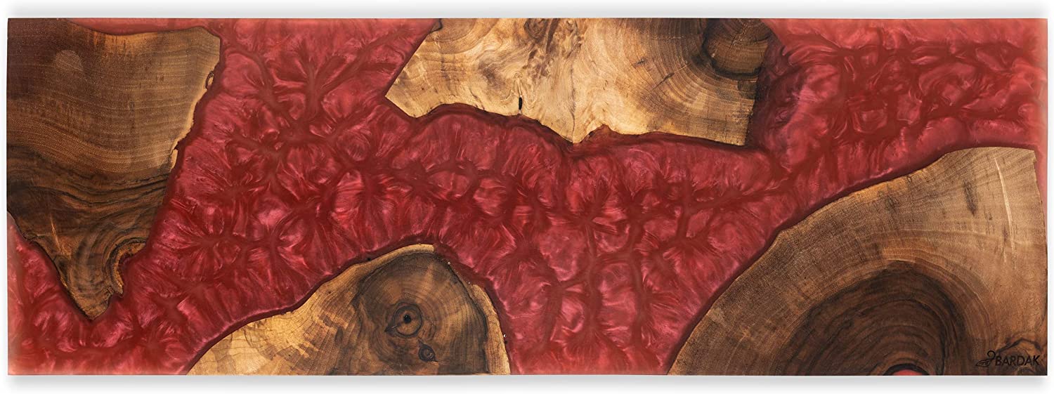 Price:$395.00 Handcrafts ◆ Unique Luxury Charcuterie Platter Serving Tray ◆ Beautiful Cheese Board ◆ 27” Wood Serving Board ◆ Wood and Epoxy Resin Serving Platter ◆ Japanese Sushi Geta Platter: Platters