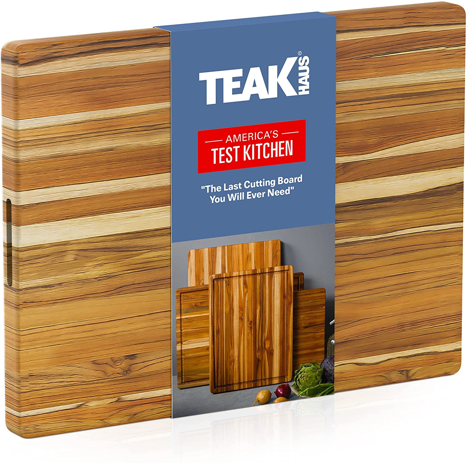 Price:$95.99 Edge Grain Carving Board w/Hand Grip (Rectangle) | 20" x 15" x 1.5" : Home & Kitchen