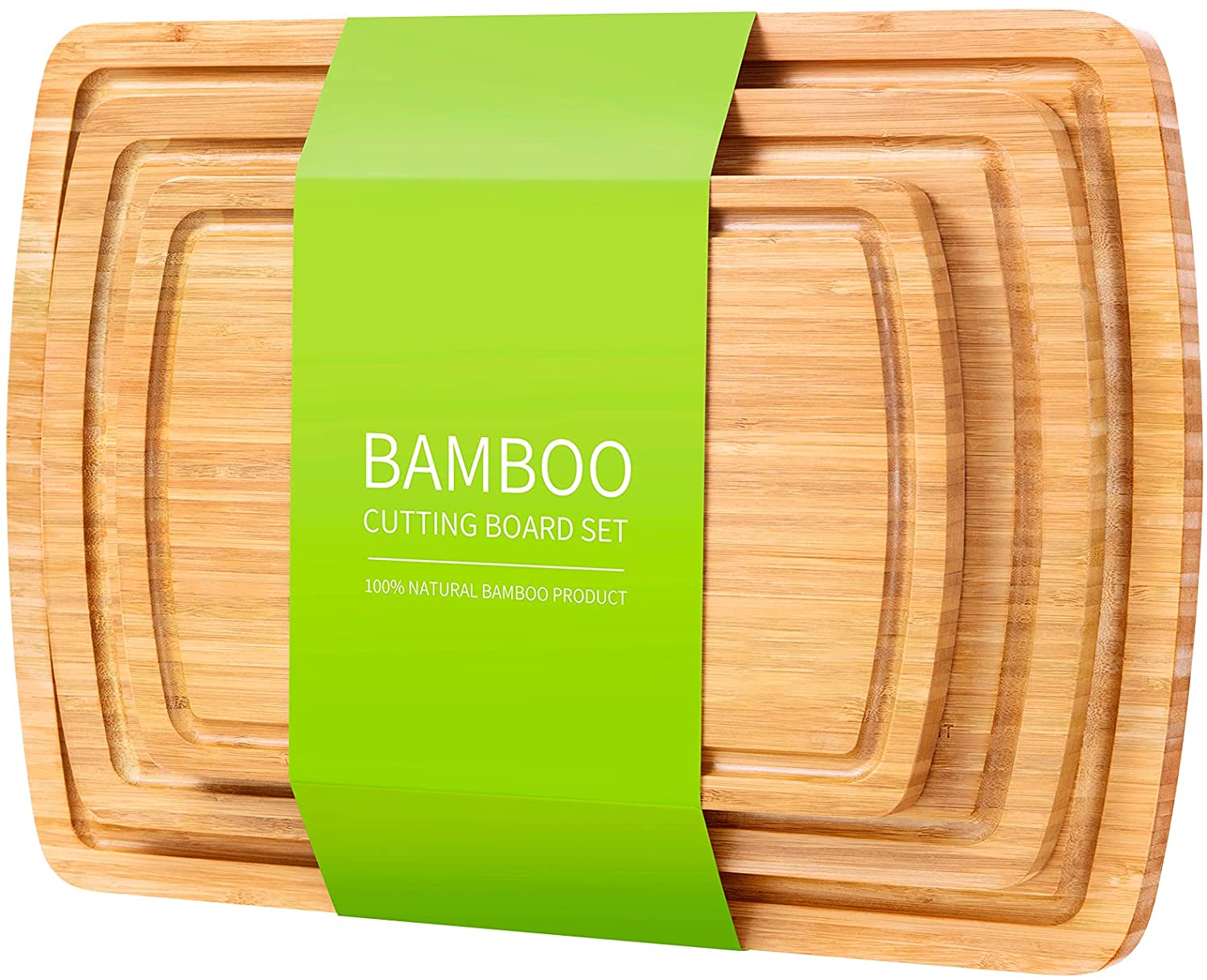 Price:$35.97 Cutting Board Set for Kitchen - (3 Pieces) Wood Chopping Boards with Juice Groove, Reversible Wooden Carving Board Butcher Block for Meat Cheese and Vegetables: Home & Kitchen