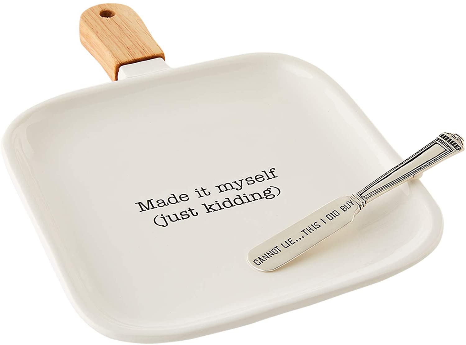 Price:$29.20 Pie Homemade Cheese Set, server 11" x 8" | spreader 5 1/2", White: Home & Kitchen
