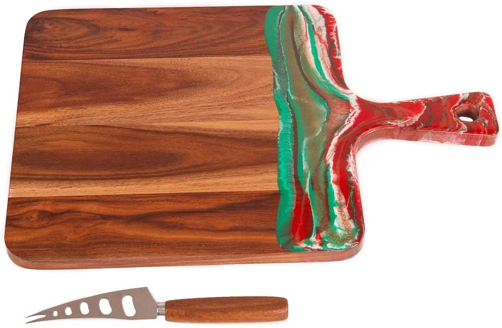 Price:$49.00 Resin Rectangular Cheese Board and knife Set: Home & Kitchen