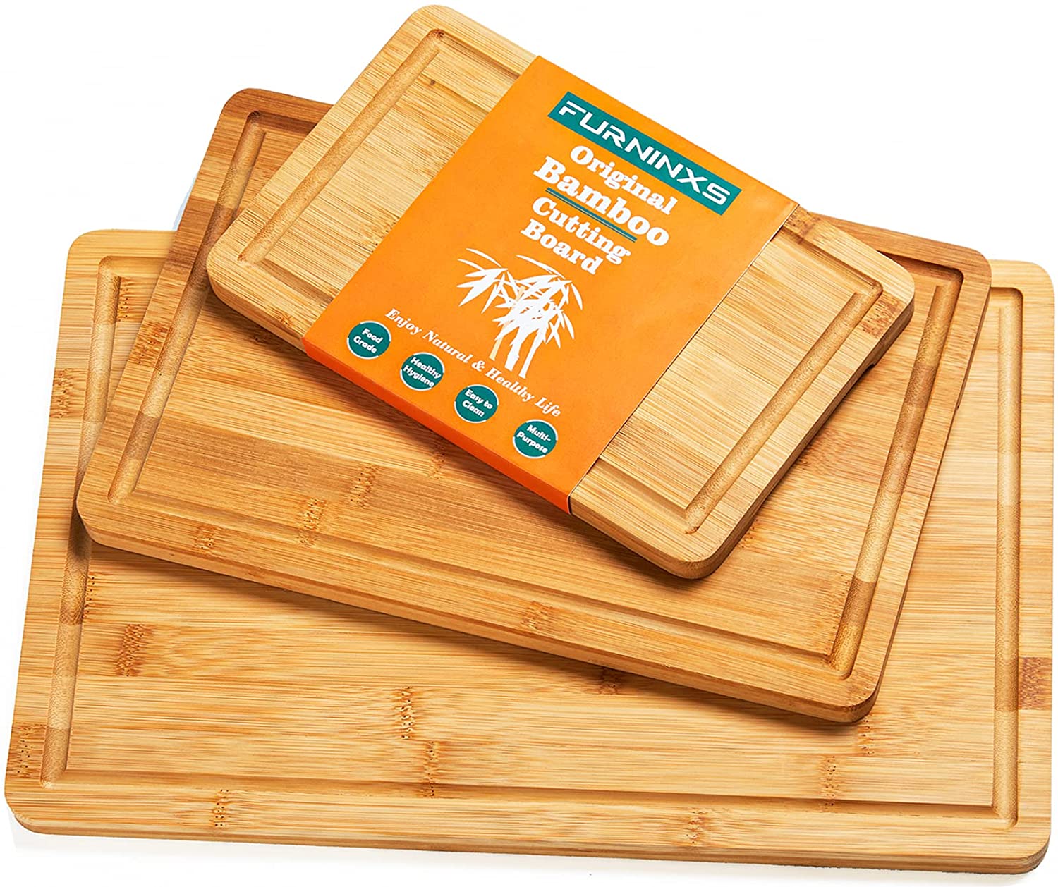 Price:$24.96 Cutting Board Set of 3 - Wood Cutting Boards for Kitchen, Extra Large Wood Chopping Board Set with Juice Groove for Meat, Butcher Block, Cheese Board & Charcuterie Board: Home & Kitchen