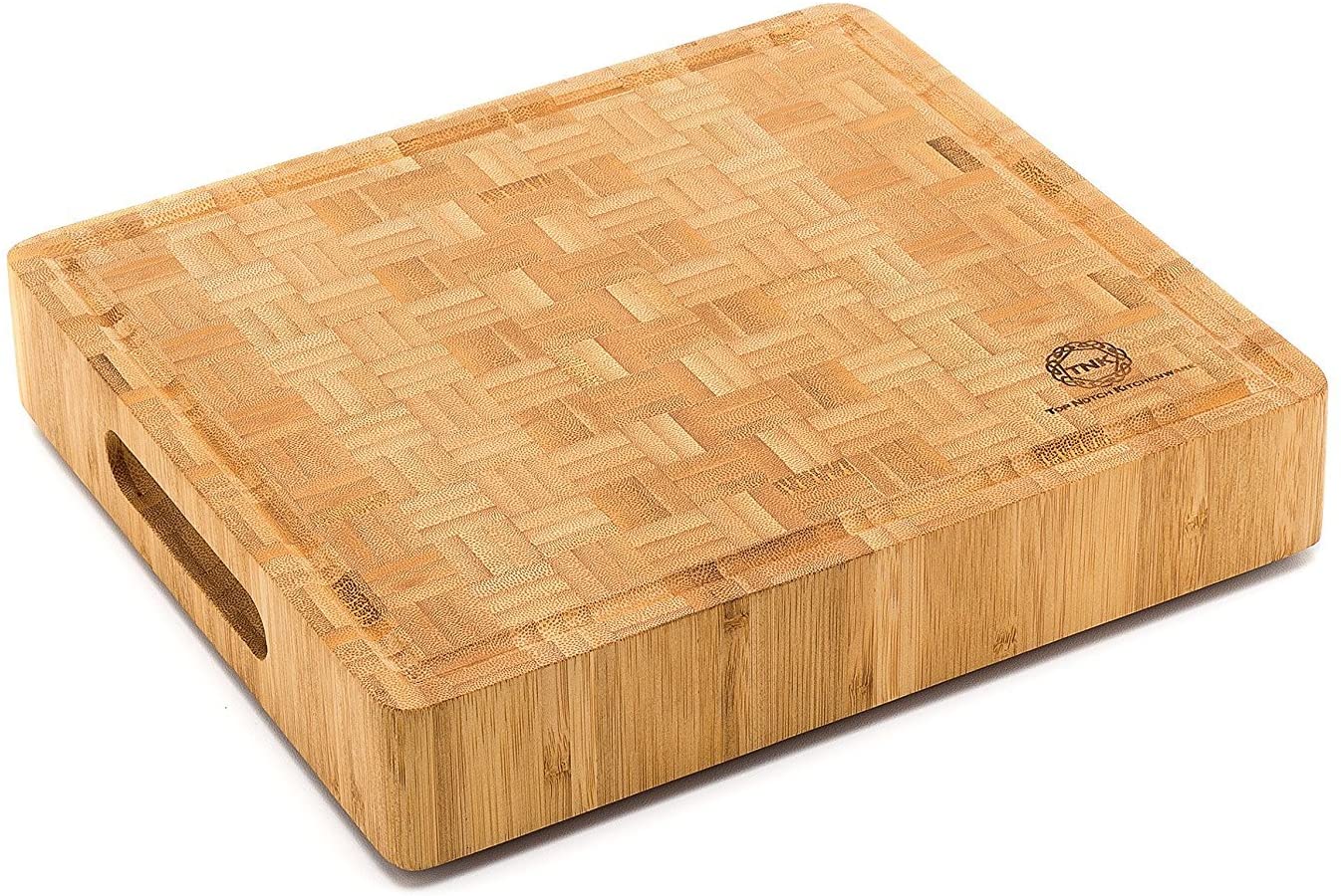 Price:$39.99 End Grain Bamboo Cutting Board | Professional, Butcher Block | Non-Slip Rubber Feet: Home & Kitchen