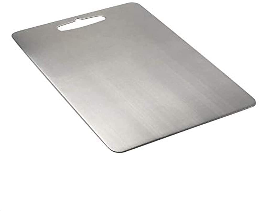 Price:$17.16 Steel Fruit Cutting Board for Kitchen, Multi Purpose Chopping Board ，Cheese,fruit and vegetable， Heavy Duty Cut Boards (Steel, 10x14): Home & Kitchen