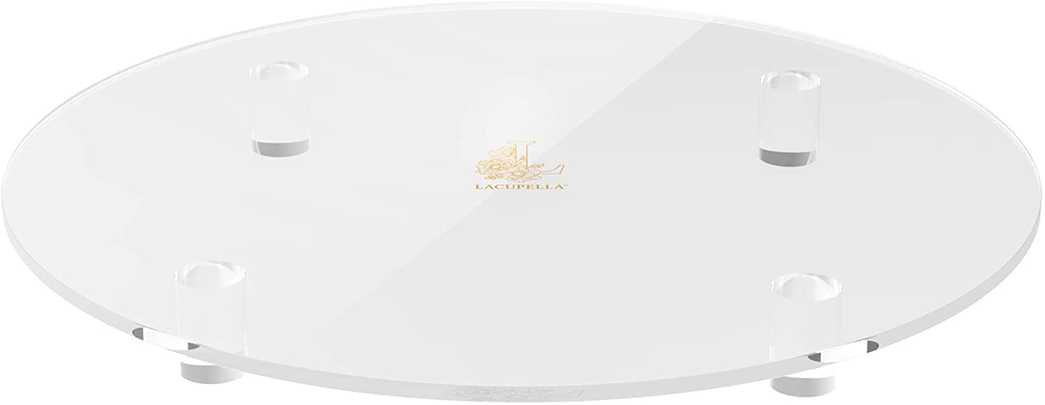 Price:$29.98 Cake Acrylic Board Base Round 12 inch Diameter For Cake Serving Plate, Cupcake, Donuts, Cheese Fruit Charcuterie Board - Food Grade Acrylic, Clear: Cake Stands
