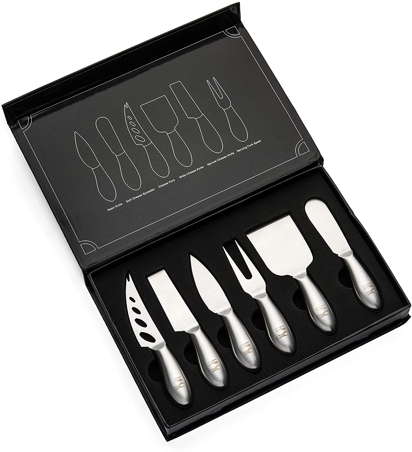 Price:$24.99 Essentials Stainless Steel Cheese Knife Set – 6 Knives: Home & Kitchen