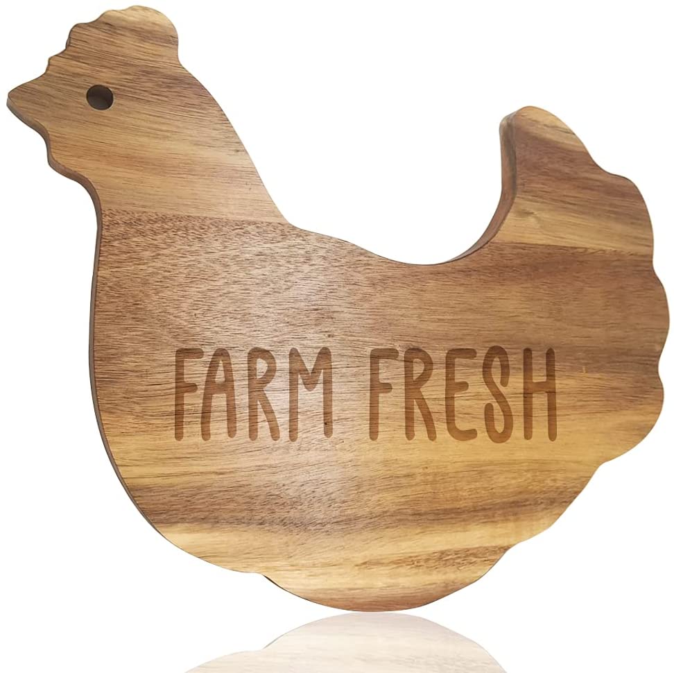 Price:$28.99 Fresh Funny Chicken Acacia Wood Cutting Board, Funny Farmhouse Gift, Large Multipurpose Sustainable Acacia Wood Cutting Board for Meat and Vegetable, Cheese: Home & Kitchen