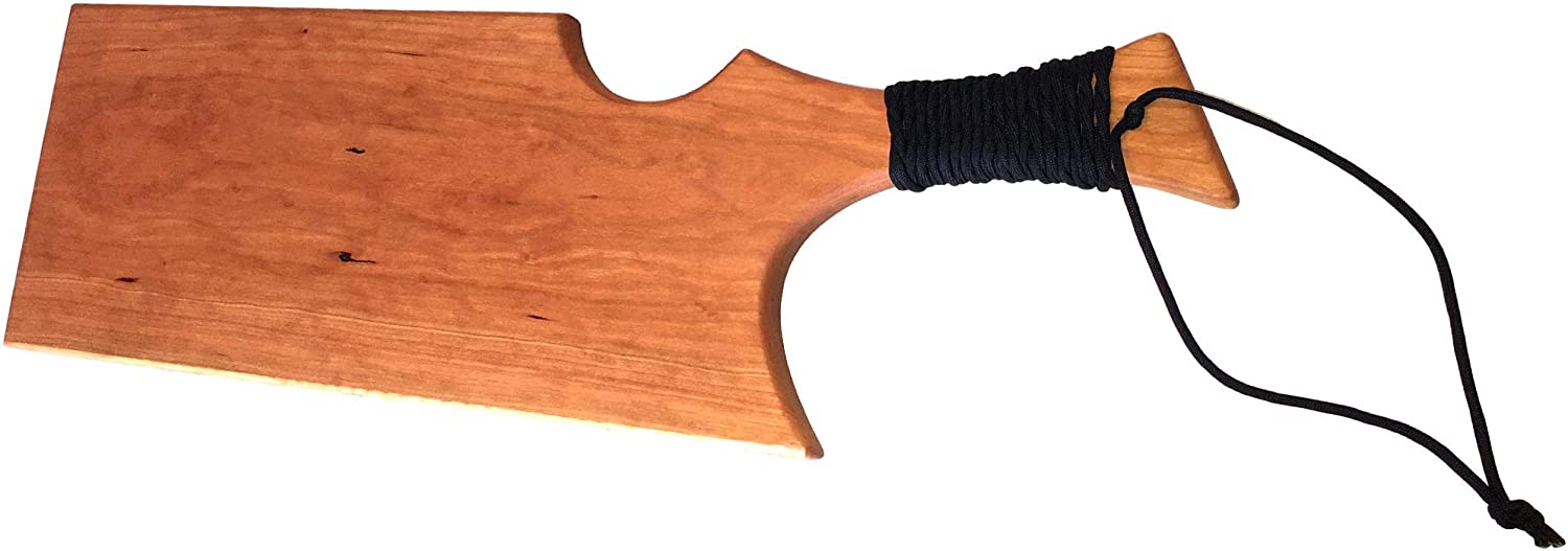 Price:$49.99 Castle Cheese Board with Handle, Natural Wood Tray, Real Wood Cheese Board, Charcuterie Board, Cutting Board, Cherry Wood with Paracord Handle, 24 Inch x 7.25 Inch: Home & Kitchen