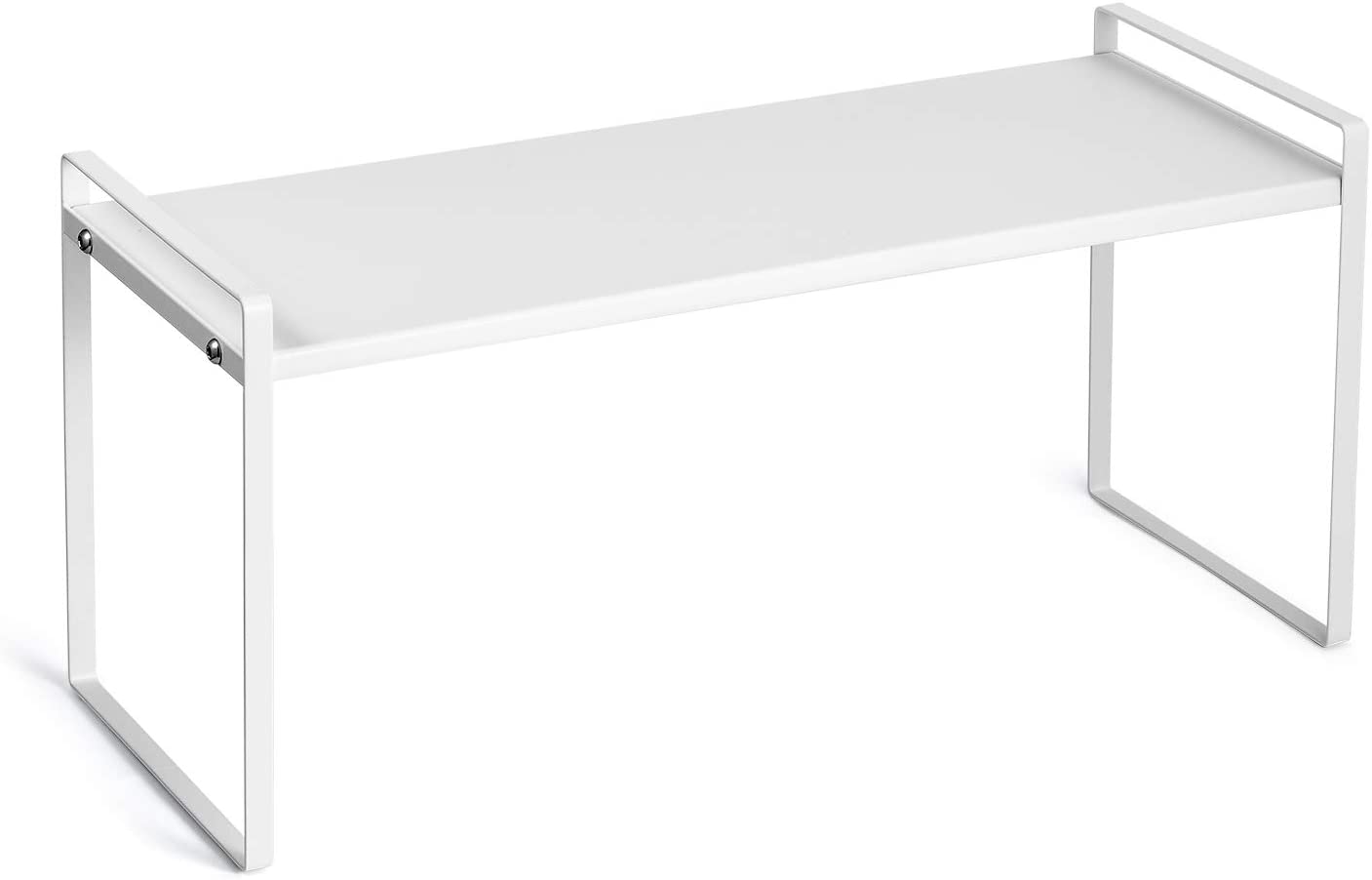 Price:$39.90 Countertop Organizer, Cupboard Stand Spice Rack, 20" Cabinet Pantry Shelf, Organization and Storage for Kitchen Bathroom, Metal Plate Milky White : Home & Kitchen