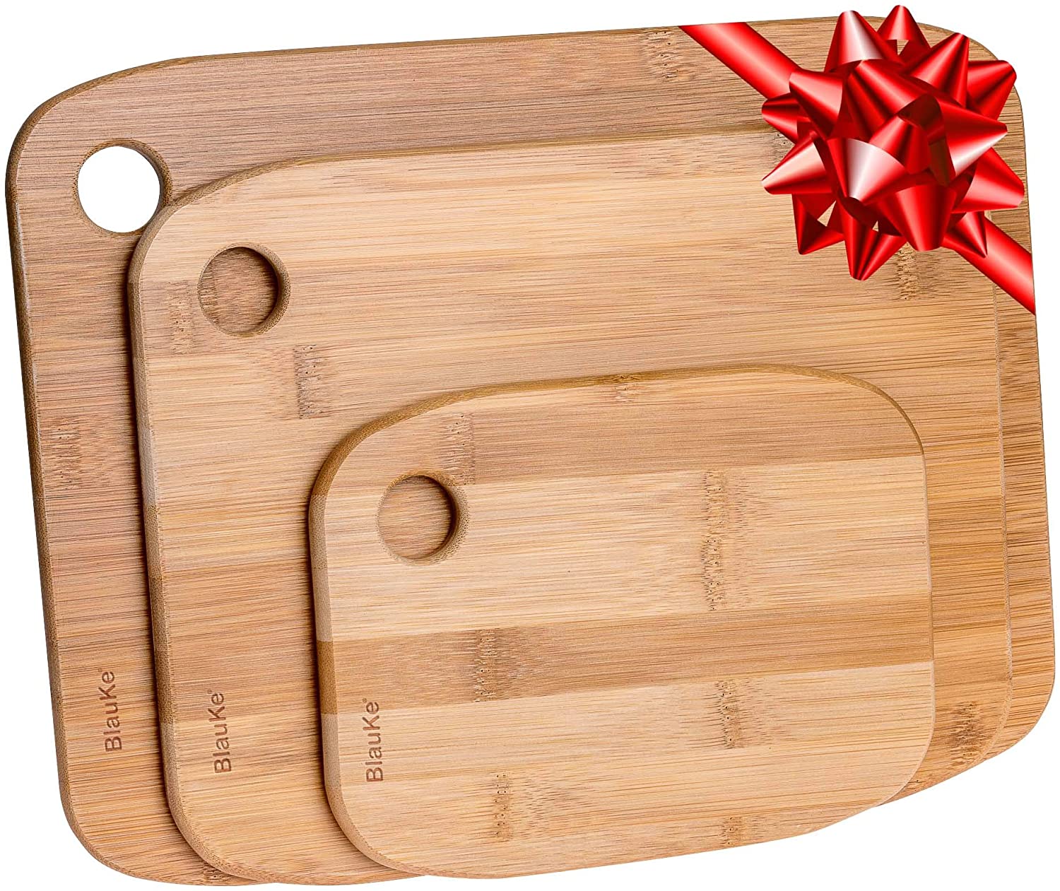 Price:$26.99 Cutting Board Set of 3, Wood Cutting Board for Meat Cheese Vegetables, Organic Wooden Cutting Boards for Kitchen, Wood Serving Tray, Chopping Board - Anniversary Christmas Housewarming Gift: Home & Kitchen