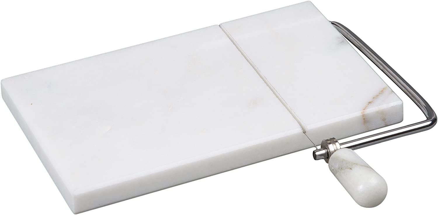 Price:$20.33 Home Natural Marble Stone Cheese Slicer Butter Cutter with Replacement Wire, 5" L x 8" W, Off-White (color may vary): Home & Kitchen